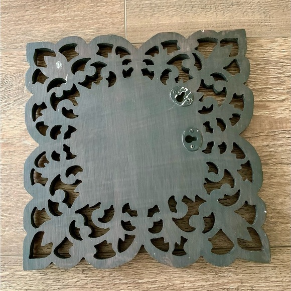 Handcrafted Filigree Wooden Teak Plaque 9/9” - Picture 4 of 10